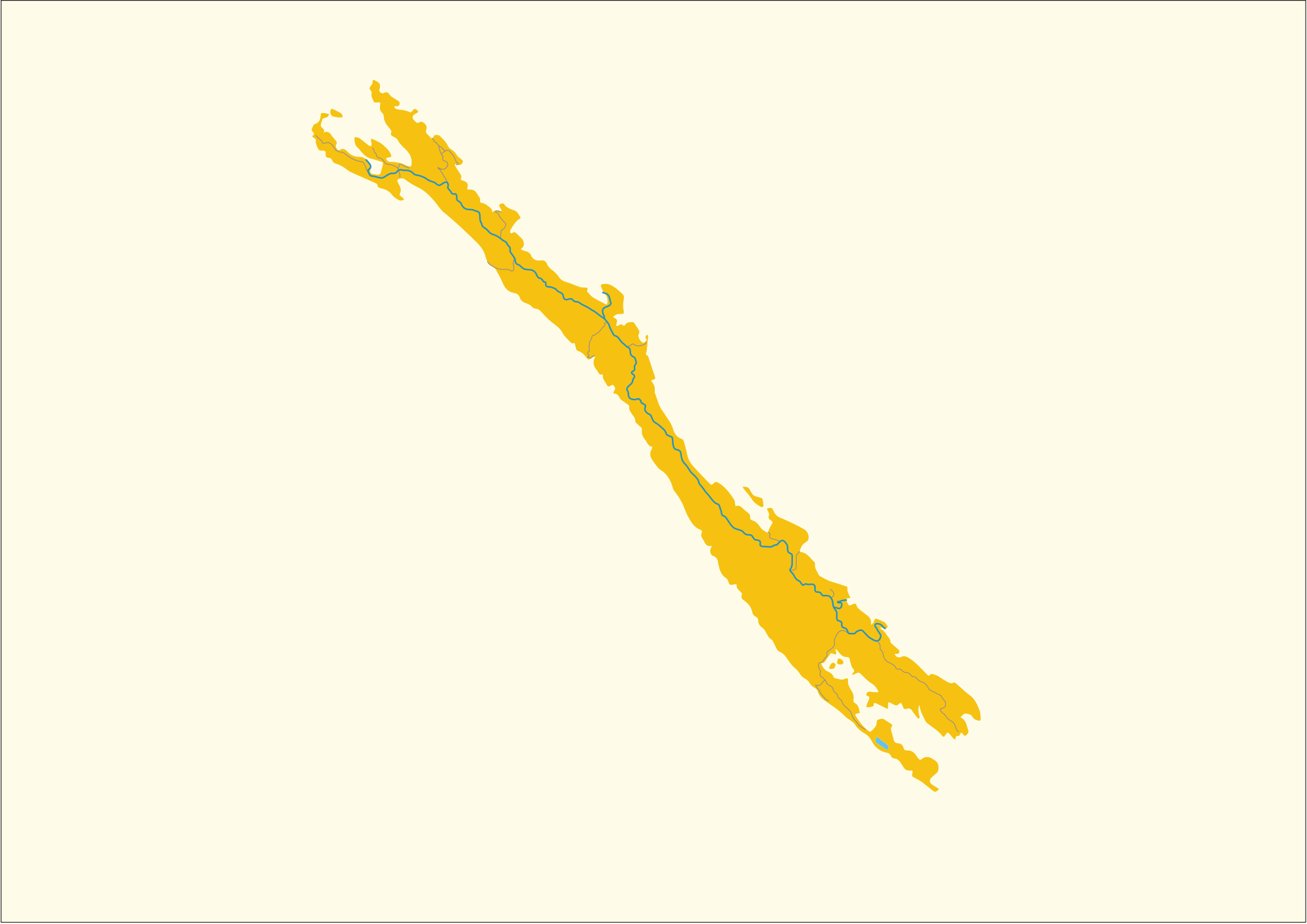 Illustrated map of Dugi Otok showing points of interest